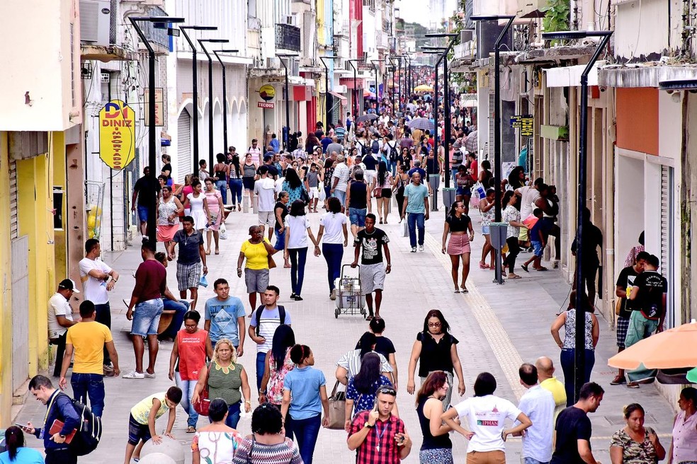 Maior centro comercial da capital maranhense, Rua Grande. Foto: Divulgação/Prefeitura de São Luís