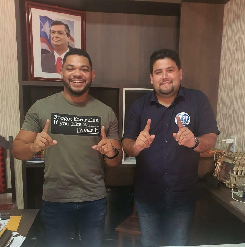 Dr Felipe Ramalho e Fernando Teixeira, firmando um pacto pelo social em Cidelândia