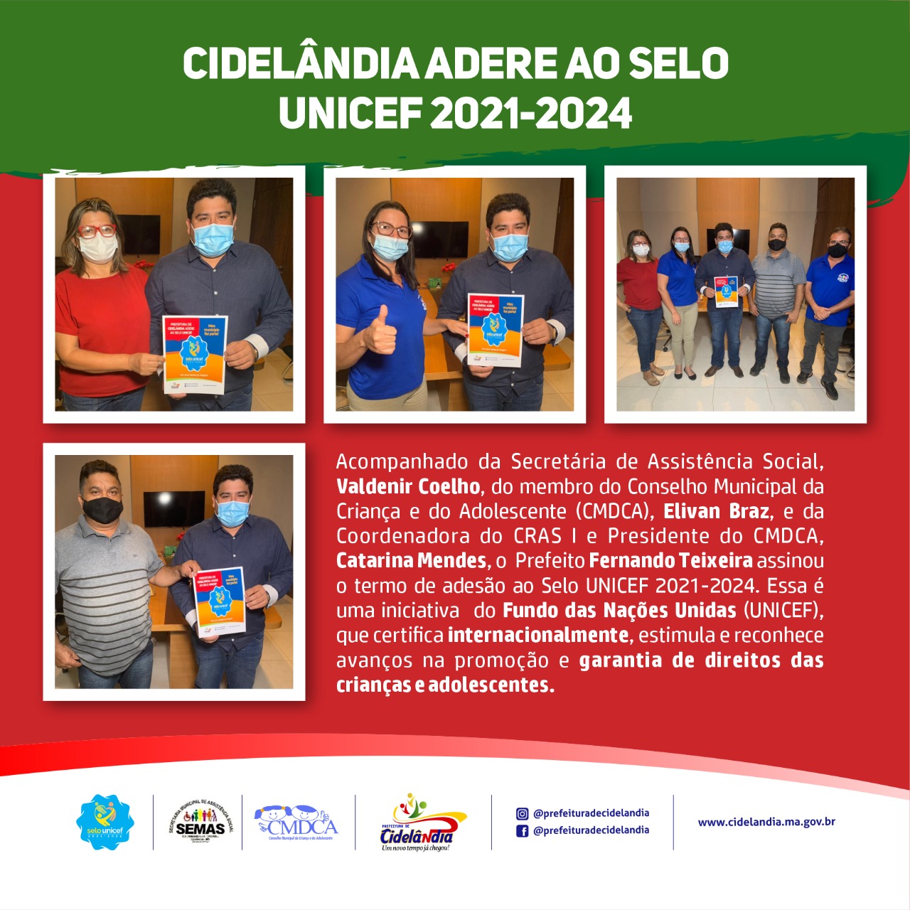 Registro da assinatura do Termo de Adesão ao Selo Unicef 2021-2024 (Card/Divulgação)