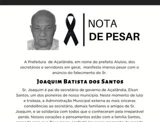 NOTA DE PESAR PELO FALECIMENTO DO SR. JOAQUIM BATISTA DOS SANTOS
