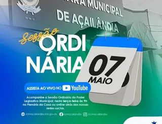 PODER LEGISLATIVO TEM SESSÃO ORDINÁRIA NESTA TERÇA-FEIRA, 06/05/2024