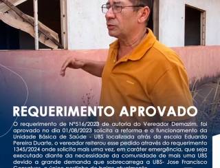 CÂMARA DE AÇAILÂNDIA APROVOU O REQUERIMENTO DE N°516/2023 DE AUTORIA DO VEREADOR DEMAZIM