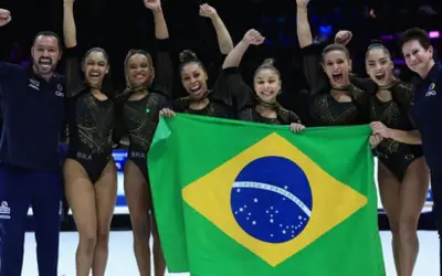 Ginástica Artística: Brasil é prata na disputa de equipes femininas